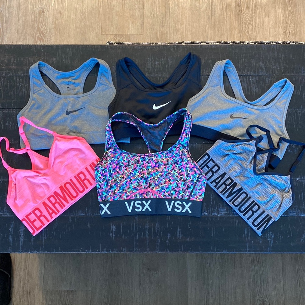 Sports Bras - Nike (2 XS, 1 S), Under Armour (2 S), Victoria’s Secret (1 S)